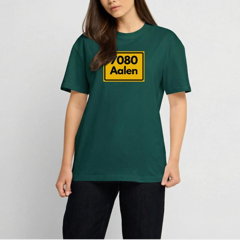 OLD POSTCODE ZIP CODE RETRO 7080 AALEN HEIMATSTOLZ Unisex Oversized Heavyweight T-shirt