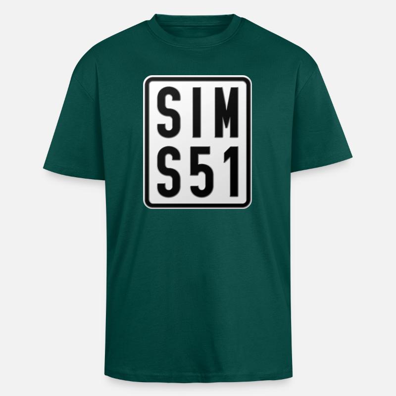Simson S51 Moped Kennzeichen - Oversized Heavyweight Unisex T-Shirt - hunter Green