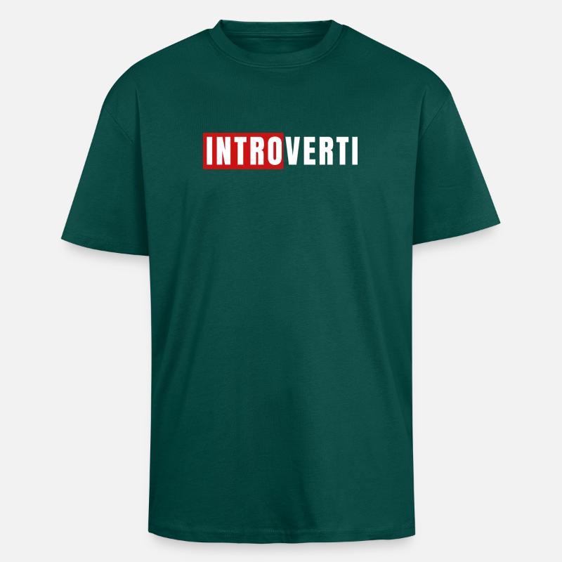 Introvertierter - Oversized Heavyweight Unisex T-Shirt - hunter Green