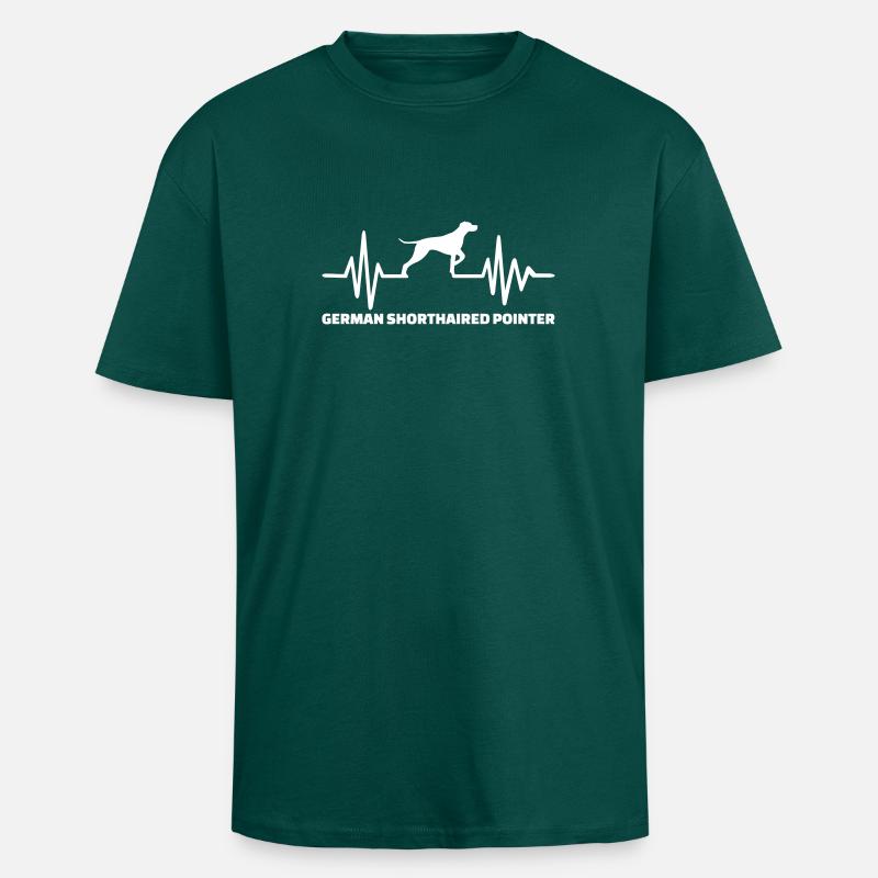 German Shorthaired Pointer - Unisex Oversized Heavyweight T-shirt - hunter green