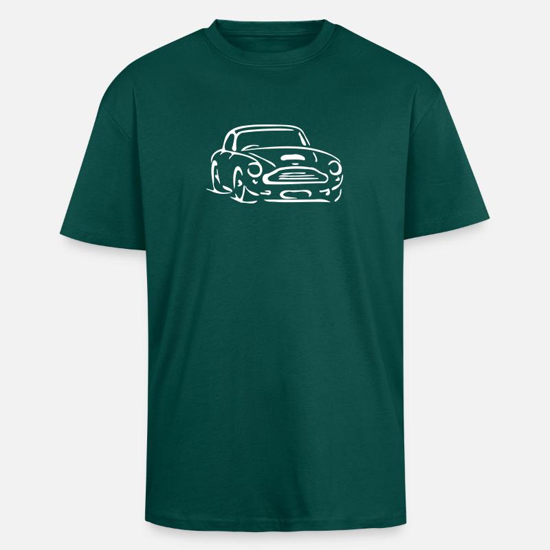 Aston Martin Oldtimer - Oversized Heavyweight Unisex T-Shirt - hunter Green