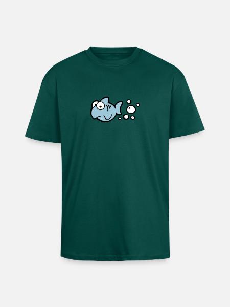 Fischfurz - Oversized Heavyweight Unisex T-Shirt - hunter Green
