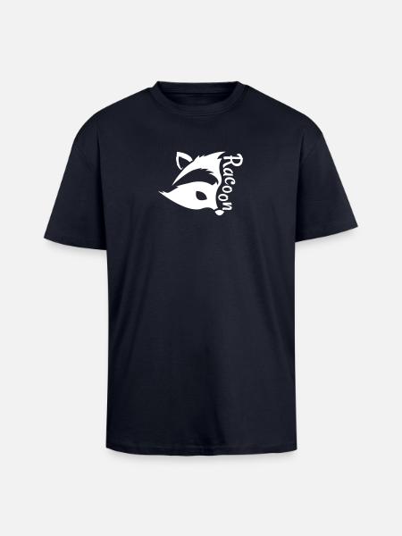Raccon, Waschbär - Oversized Heavyweight Unisex T-Shirt - French Navy