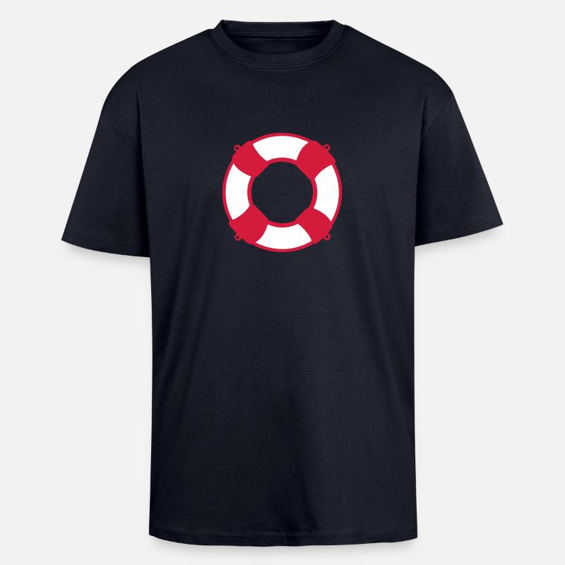 Rettungsring - Oversized Heavyweight Unisex T-Shirt - French Navy