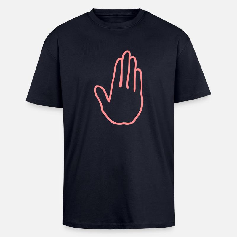 hand hand stop 2105 - Unisex Oversized Heavyweight T-shirt - french navy