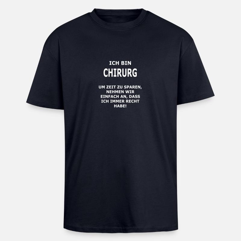 CHIRURG - Oversized Heavyweight Unisex T-Shirt - French Navy
