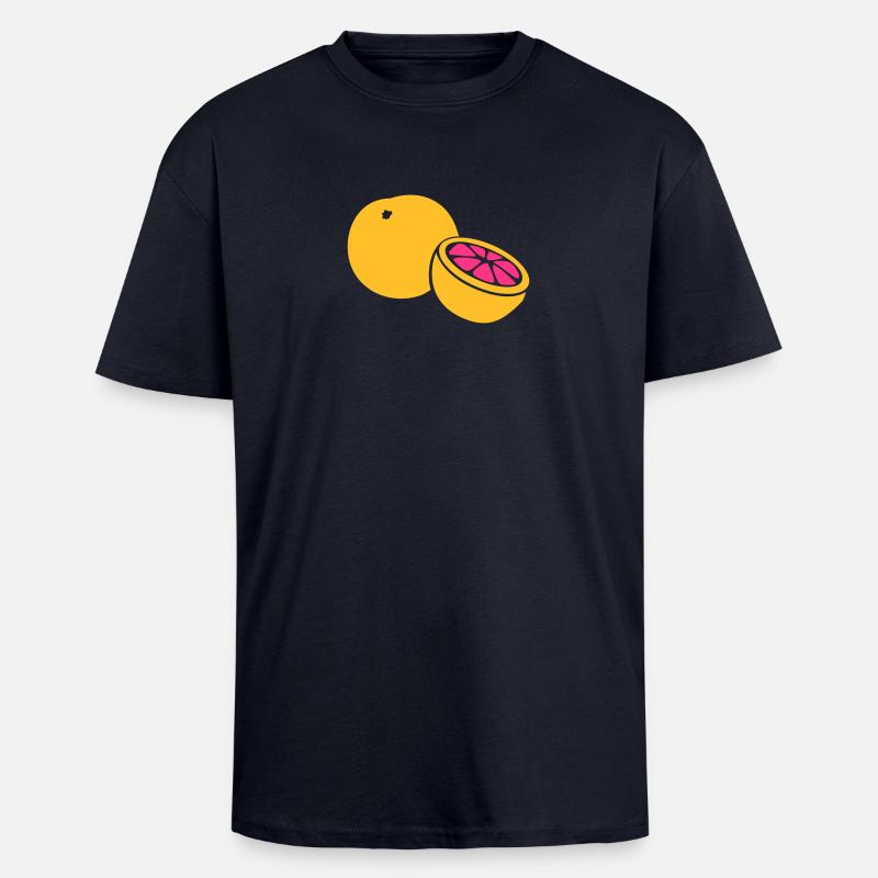 Grapefruit - Unisex Oversized Heavyweight T-shirt - french navy