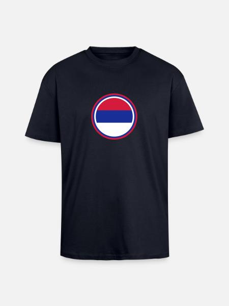 serbien serbia - Oversized Heavyweight Unisex T-Shirt - French Navy