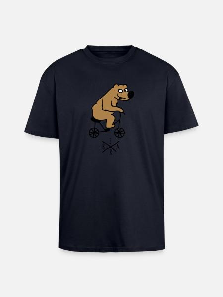 sporty bear - Unisex Oversized Heavyweight T-shirt - french navy
