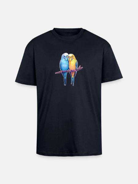 Budgies - Unisex Oversized Heavyweight T-shirt - french navy