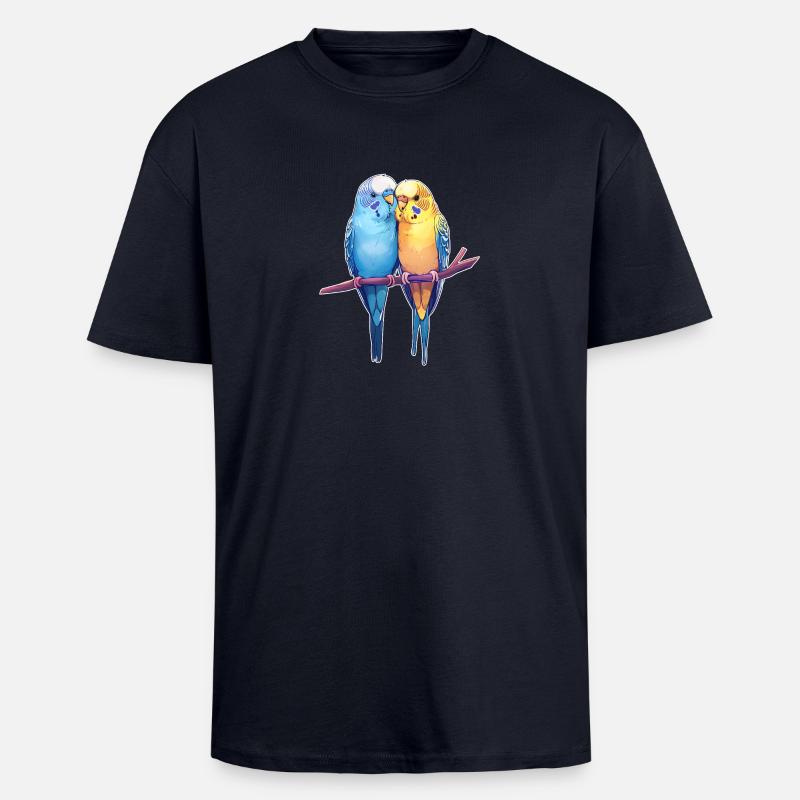 Wellensittiche - Oversized Heavyweight Unisex T-Shirt - French Navy