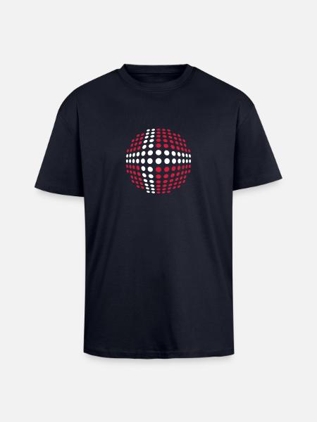 denmark_flag_2c - Unisex Oversized Heavyweight T-shirt - french navy