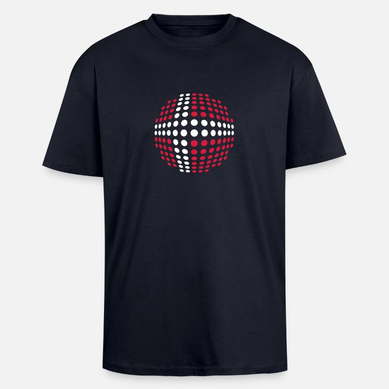 denmark_flag_2c - Oversized Heavyweight Unisex T-Shirt - French Navy