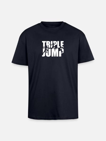 Triple jump - T-shirt unisexe oversize épais - bleu marine