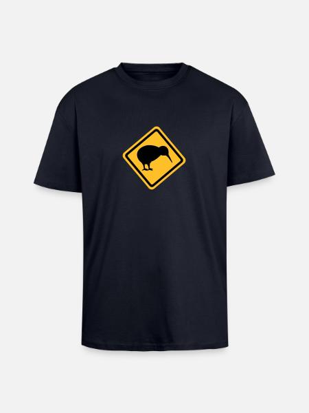 Kiwi - T-shirt unisexe oversize épais - bleu marine