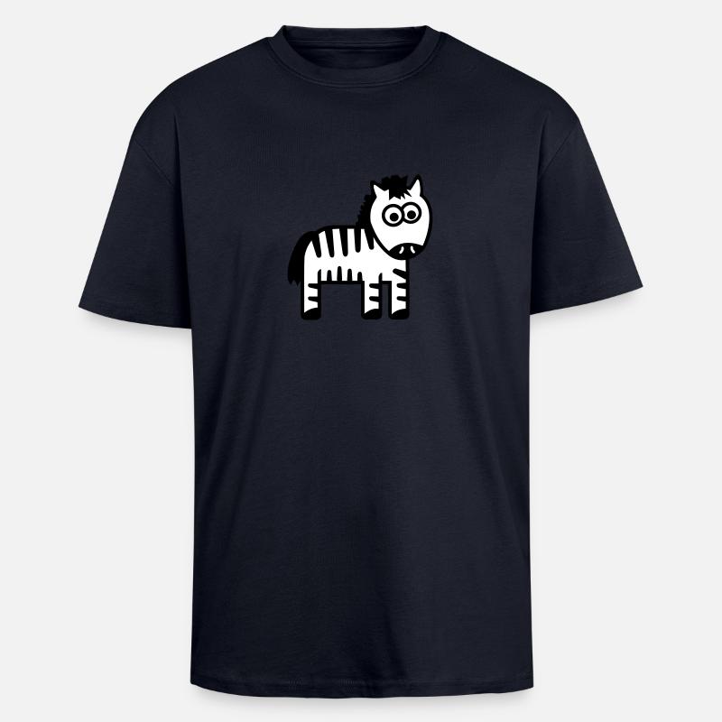 Zebra - Unisex Oversized Heavyweight T-shirt - french navy
