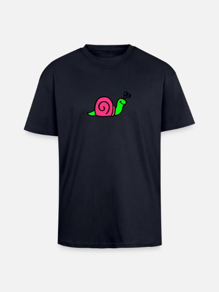 Snail - Unisex Oversized Heavyweight T-shirt - french navy