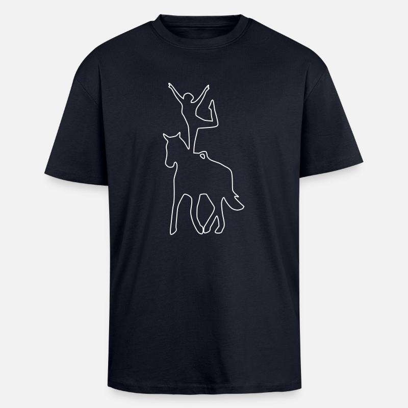 Voltigierer Stehend Einbeinig - Oversized Heavyweight Unisex T-Shirt - French Navy