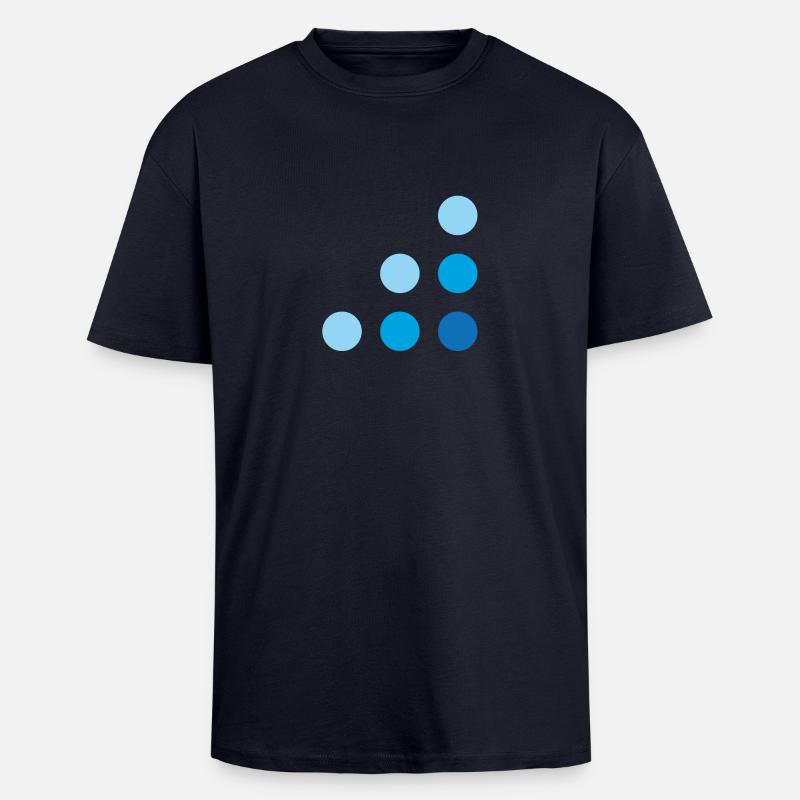 Blue dots 800x800 - Oversized Heavyweight Unisex T-Shirt - French Navy