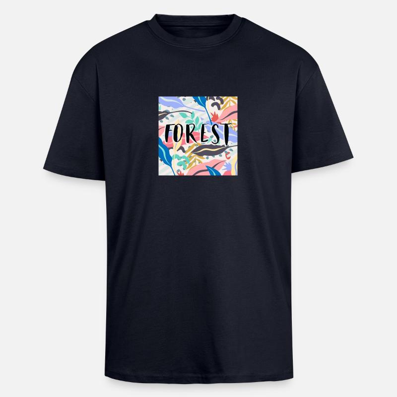 Forest 2 - Unisex Oversized Heavyweight T-shirt - french navy