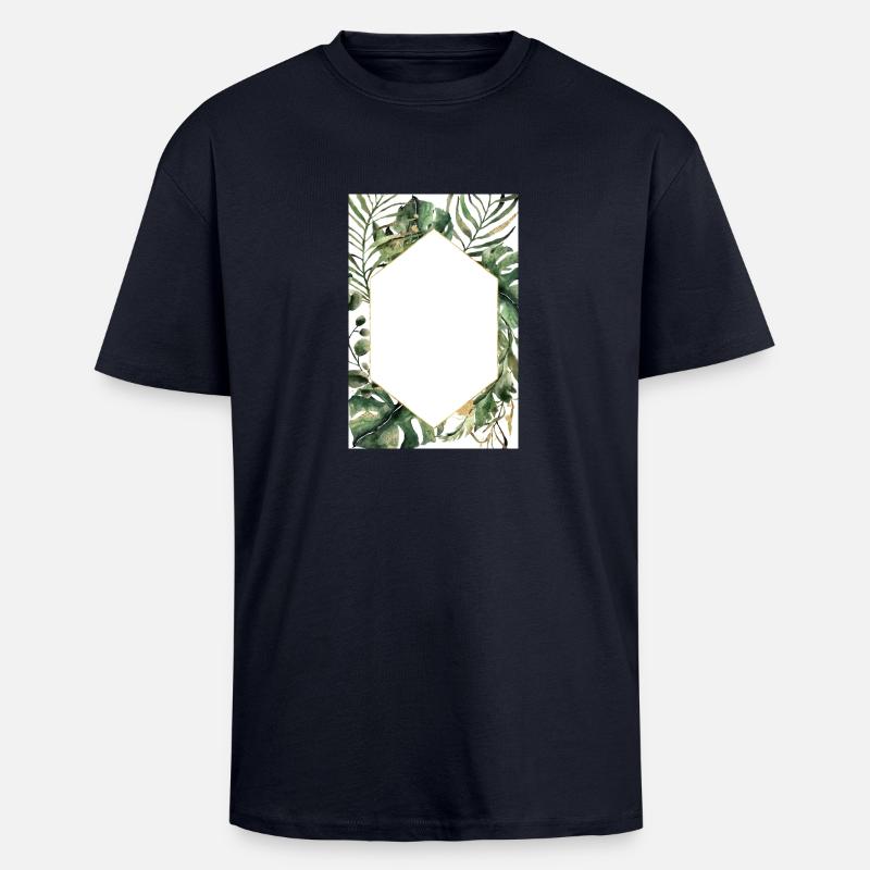 Customizable Poster - Botany Style - Unisex Oversized Heavyweight T-shirt - french navy