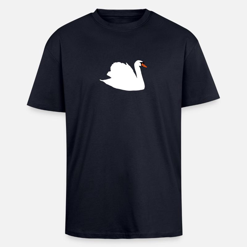 swan - Unisex Oversized Heavyweight T-shirt - french navy