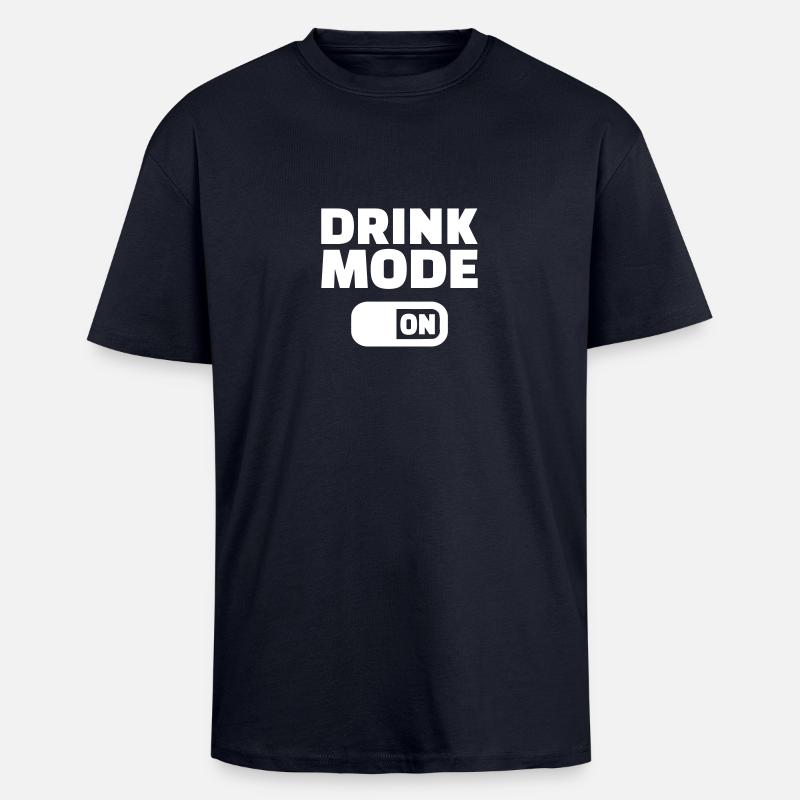 Drink Mode on - Unisex Oversized Heavyweight T-shirt - french navy