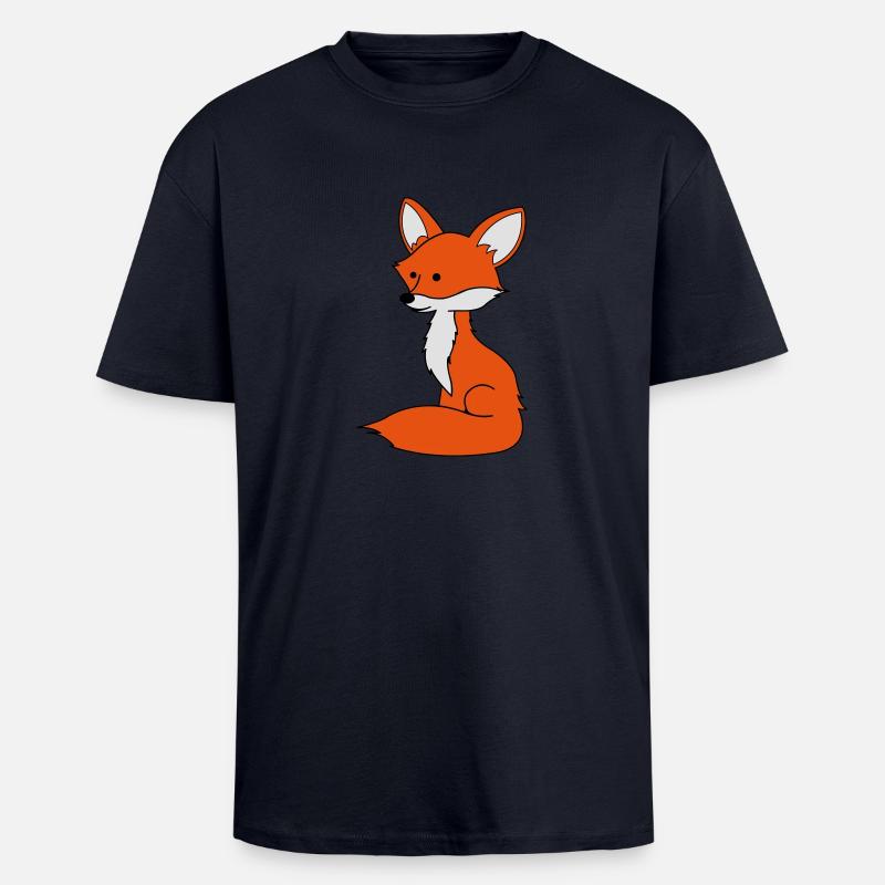 fuchs_02 - T-shirt unisexe oversize épais - bleu marine