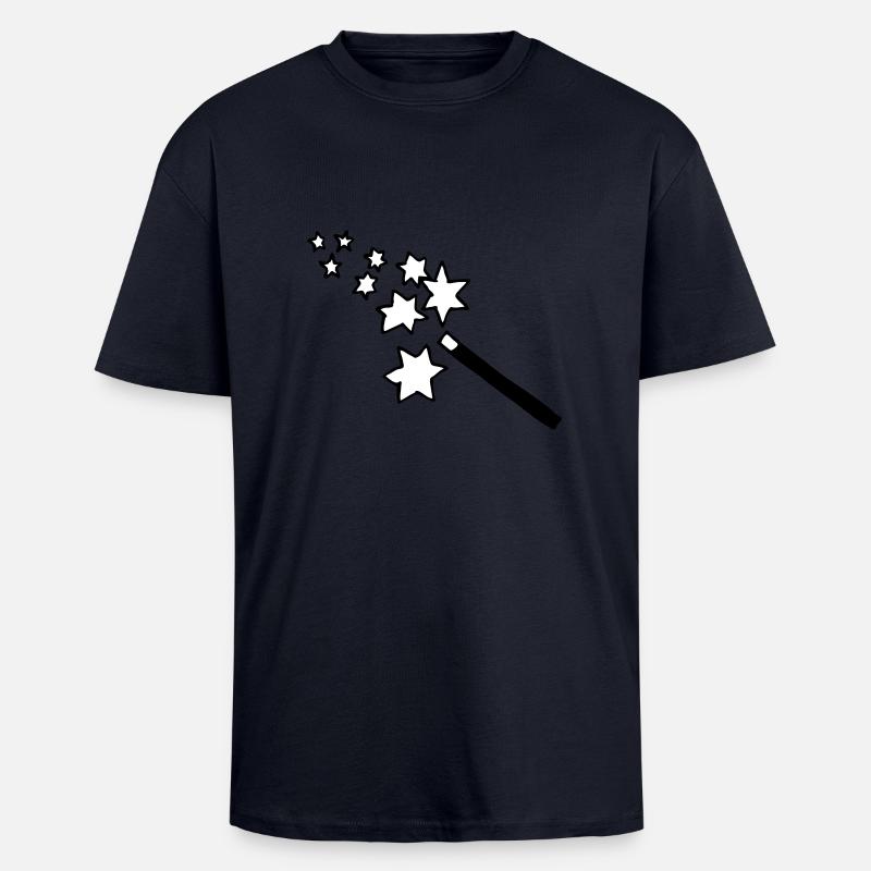 magic - wand - wizard - witch - Unisex Oversized Heavyweight T-shirt - french navy