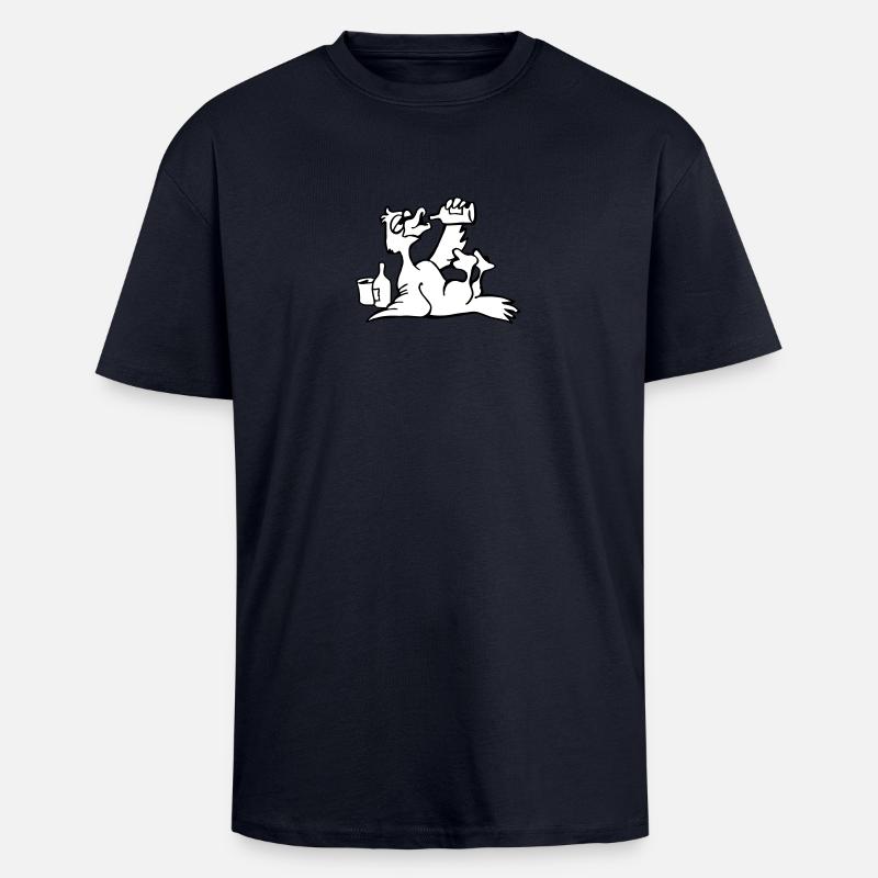 sauf Ente - Oversized Heavyweight Unisex T-Shirt - French Navy