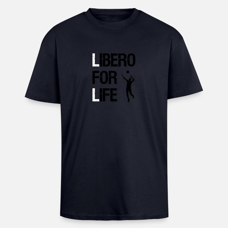 Libero for Life - Oversized Heavyweight Unisex T-Shirt - French Navy