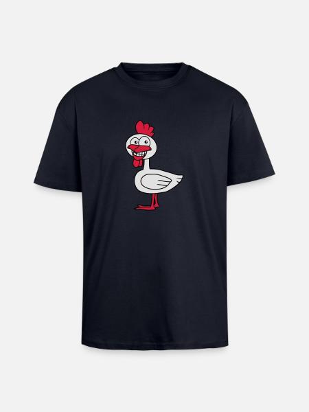Cool Chicken - Unisex Oversized Heavyweight T-shirt - french navy