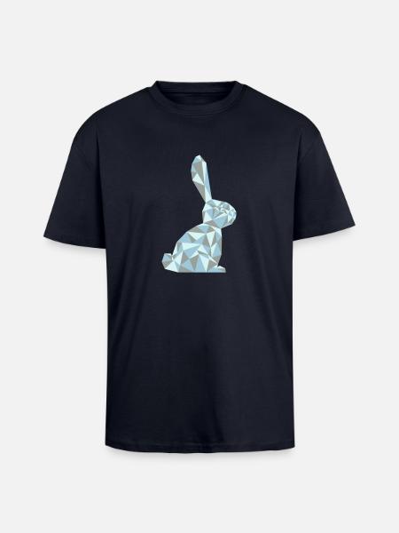 Hase - Oversized Heavyweight Unisex T-Shirt - French Navy