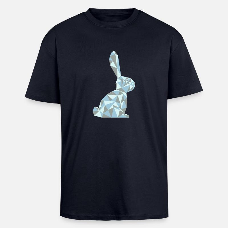 Hase - Oversized Heavyweight Unisex T-Shirt - French Navy