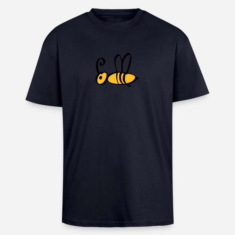 bee / honeybee 2c - Unisex Oversized Heavyweight T-shirt - french navy