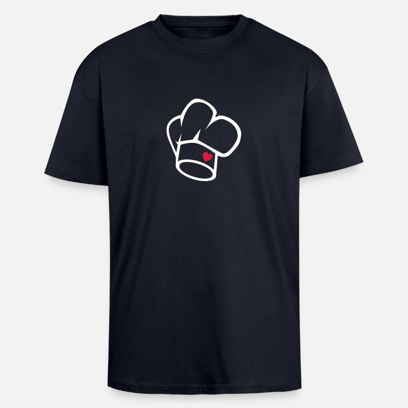 cuisinier - T-shirt unisexe oversize épais - bleu marine
