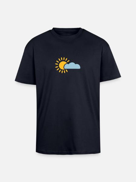 Sonne - Oversized Heavyweight Unisex T-Shirt - French Navy