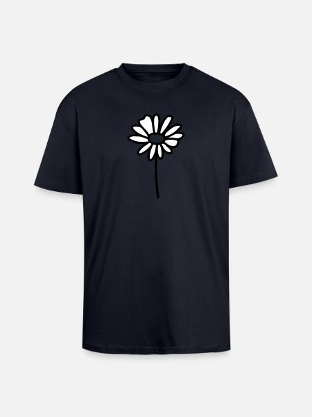 Blume Gänseblümchen - V2 - Oversized Heavyweight Unisex T-Shirt - French Navy