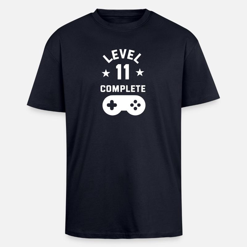 Level 11 complete - Oversized Heavyweight Unisex T-Shirt - French Navy