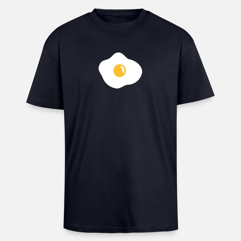 Spiegelei - Ei - Oversized Heavyweight Unisex T-Shirt - French Navy