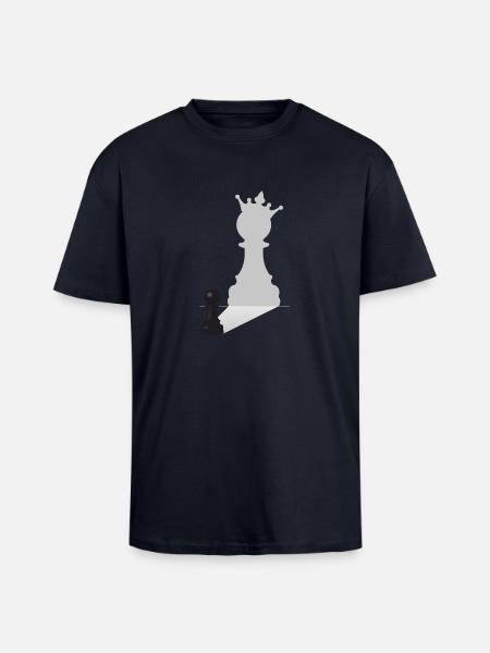 Chess Pawn King - Unisex Oversized Heavyweight T-shirt - french navy