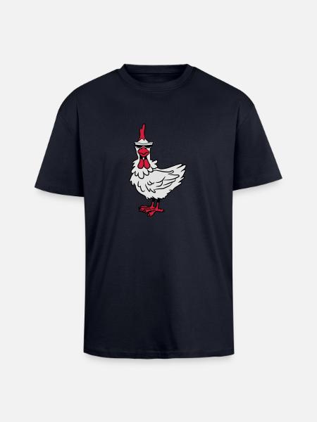 Chicken sunglasses - Unisex Oversized Heavyweight T-shirt - french navy