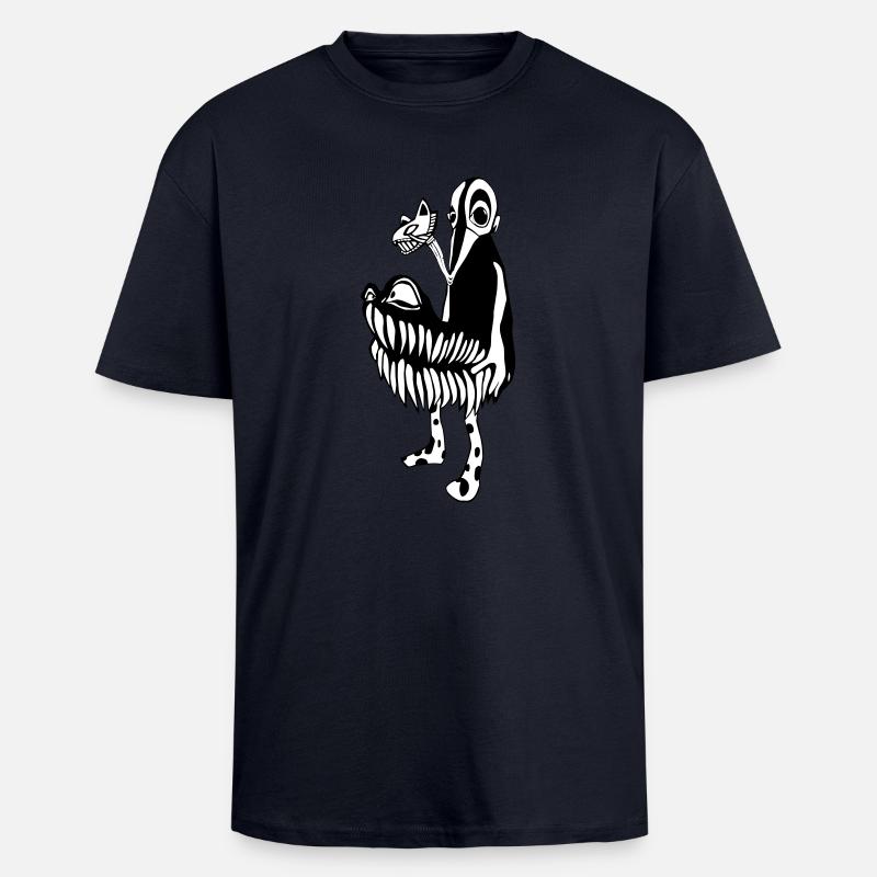 Monster Illustration karakter PUK-koder - Unisex oversized heavyweight t-shirt - navy