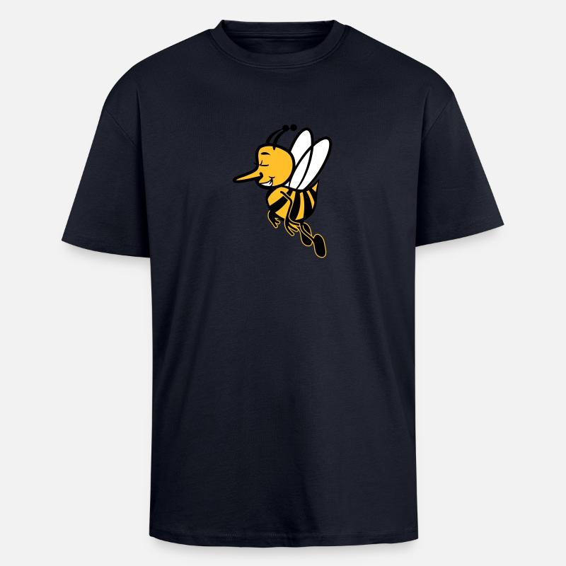 Bee flyve søde - Unisex oversized heavyweight t-shirt - navy