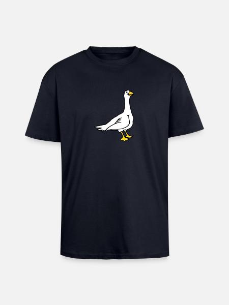 Goose - Unisex Oversized Heavyweight T-shirt - french navy