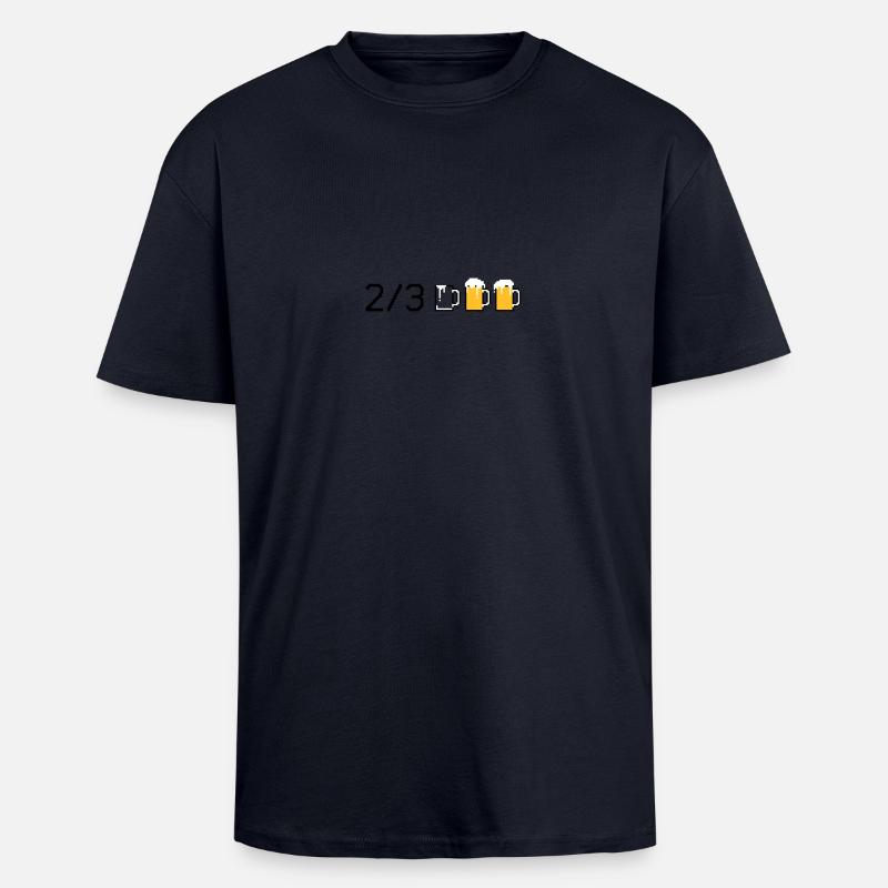 2/3 - Oversized Heavyweight Unisex T-Shirt - French Navy