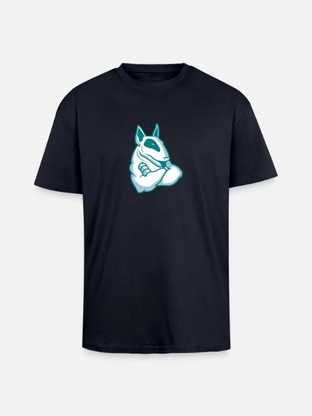 Bullterrier-Maskottchen 3c - Oversized Heavyweight Unisex T-Shirt - French Navy