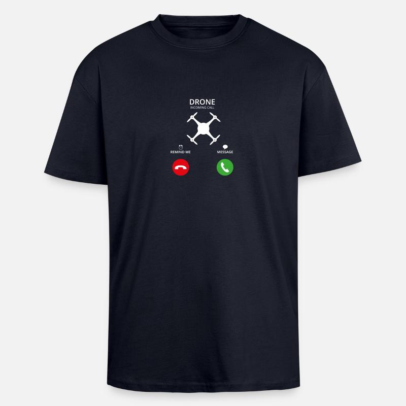 Call Mobile Call drone drone - Unisex Oversized Heavyweight T-shirt - french navy