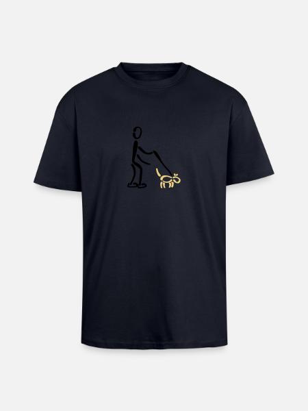 Walkies dog 2C - Unisex Oversized Heavyweight T-shirt - french navy