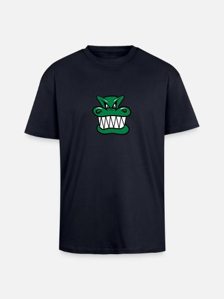 Wicked funny cool Dragon comic - Unisex Oversized Heavyweight T-shirt - french navy